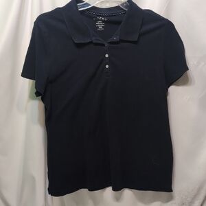 Women's Riders By Lee Navy Blue Polo Shirt Size2X